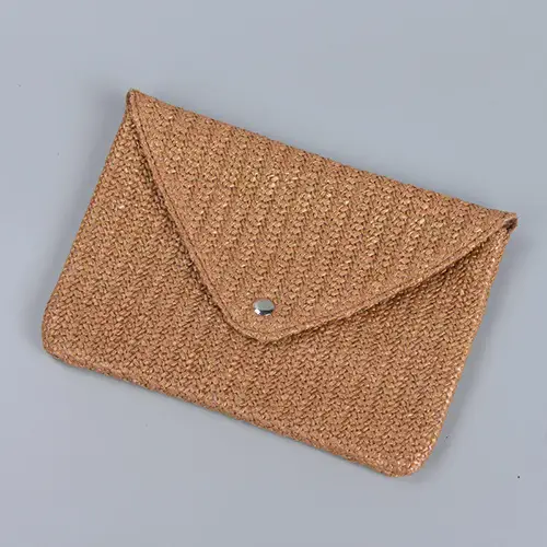 Latest New Design Envelope Type Straw Professional Makeup Bag Travel Kit Bag